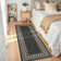Modern Easy Jute Rug Machine Washable Geometric Bordered Indoor Outdoor Carpet with Non-Slip Backing, Non-Shedding Floor Cover for Backyard, Bedroom, Patio