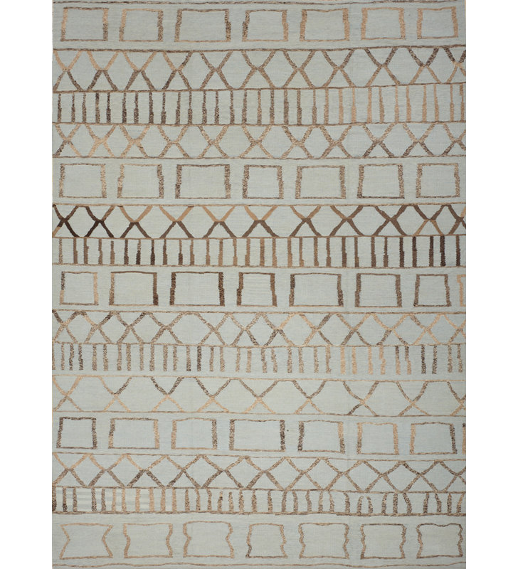 Moroccan Geometric Area Rug in Gray