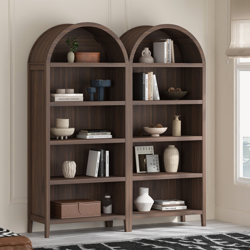Vitrine de rangement ouverte à 5 niveaux avec bibliothèque à 5 niveaux H 70,9 po x l 30,7 po avec 5 tablettes pour le bureau à domicile, la chambre à coucher et le salon