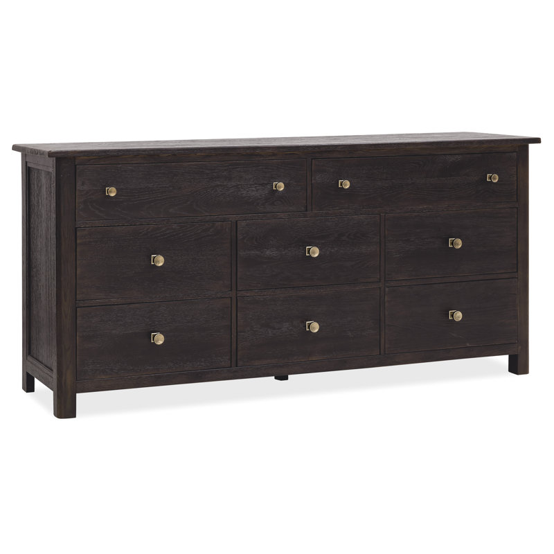 Driftwood 8 - Drawer Dresser, Dark Brown