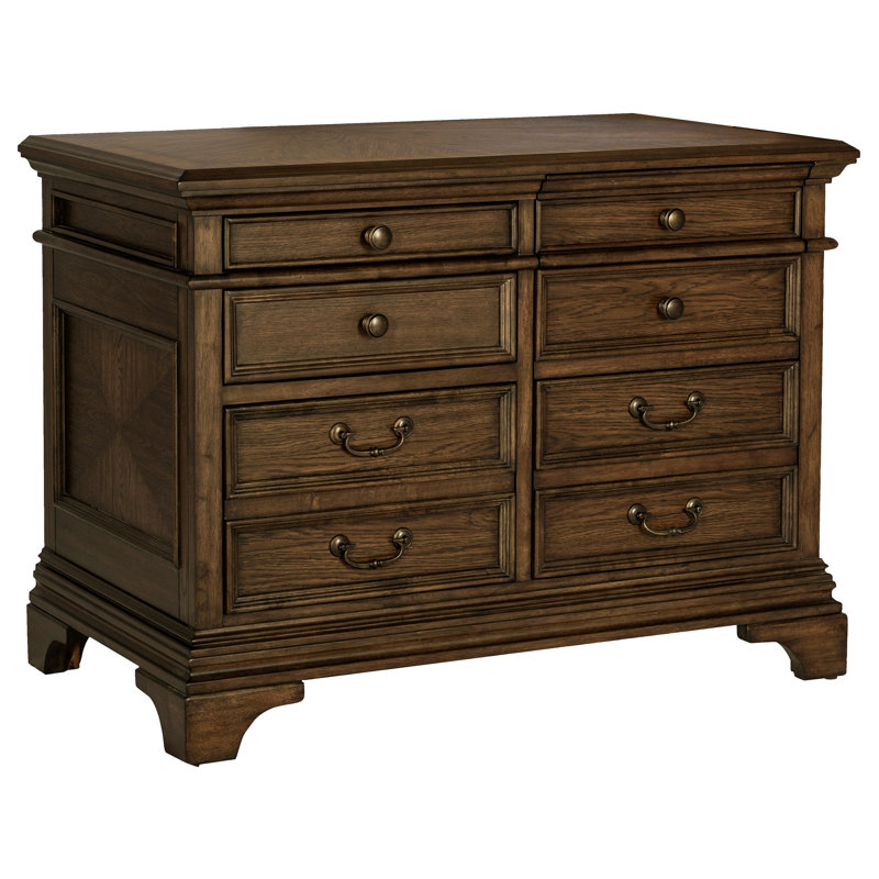 Hartshill 5-Drawer Home Office File Cabinet Burnished Oak