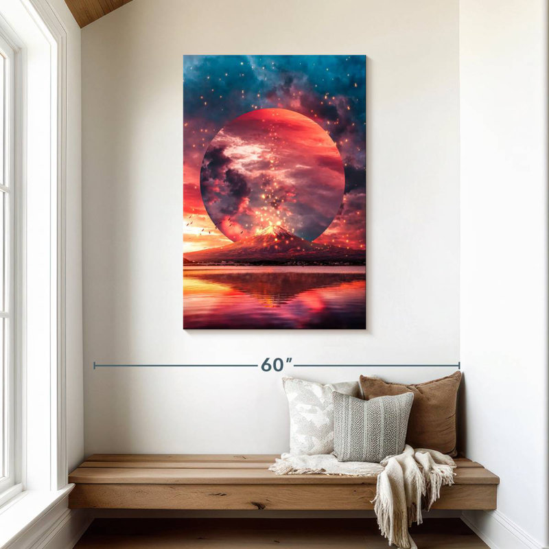 Volcan Alvord - ciel flamboyant, H 45 po x l 30 po
