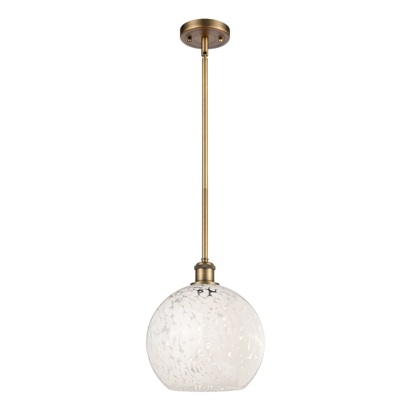 Luminaire suspendu 1 lumière Ballston Mouchette-516-G1216, H 11,75 po x l 10 po x P 10 po, Laiton brossé