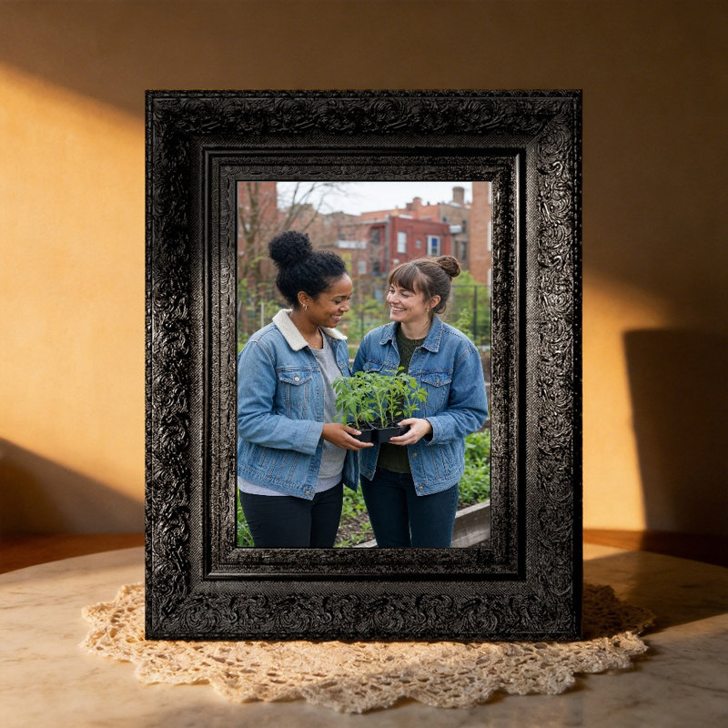 Cadre photo à mémoire de forme 1PC 11 "x 14" noir