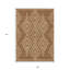Tapis intérieur / extérieur géométrique lavable 9 pi x 12 pi brun et beige
