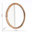 Miroir mural | Grand miroir décoratif décoratif suspendu avec cadre en perles de bois naturel, 32 po | Miroir avec cadre en bois de manguier