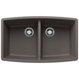 Performa Silgranit 33" L x 20" W Double Bowl Granite Composite Undermount Kitchen Sink
