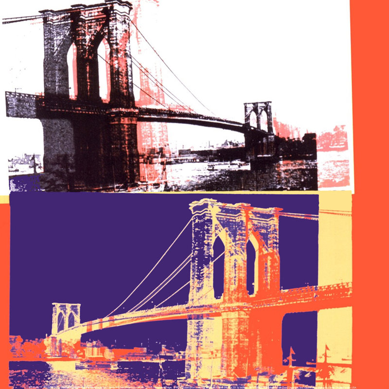 Pont de Brooklyn, 1990 (pont noir / fond blanc)