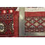 Tapis oriental rouge en laine noué à la main 5 pi 11 po x 9 pi Bokhara
