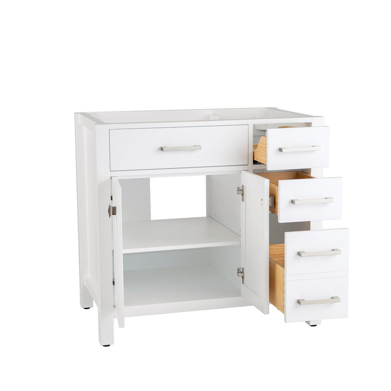 36'' Single Bathroom Vanity with Top, White
