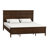 Mid-Century Modern Solid Wood Platform Bed with Cross-patterned Headboard-612561342-612561343