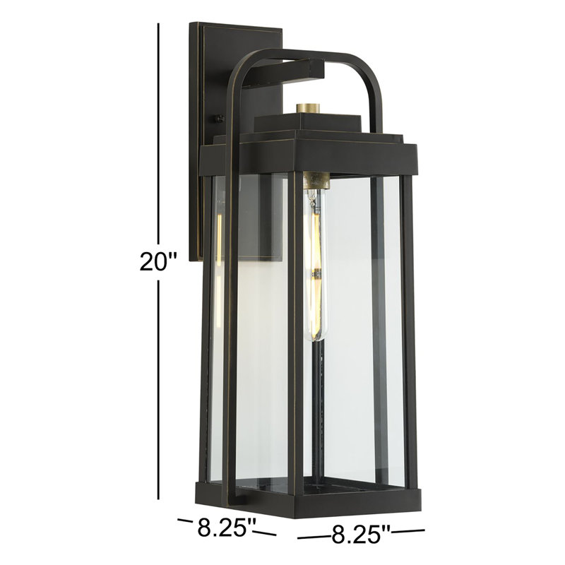 Lanterne murale d'extérieur Kelley, H 20 po x l 8,25 po x P 8,25 po