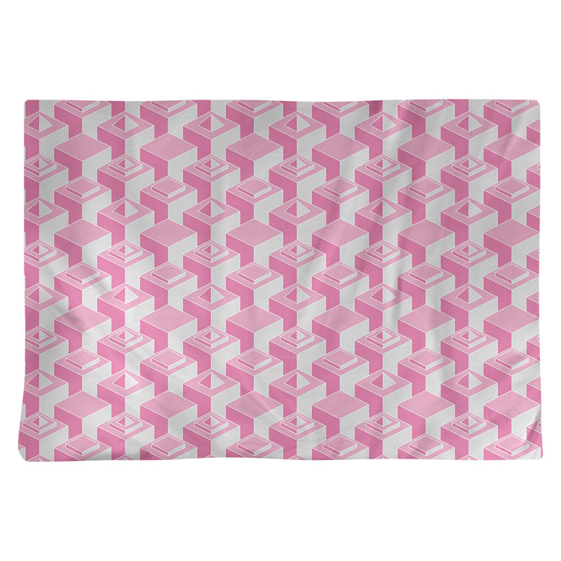 Napperon classique en coton 18 po Skyscraper, Rose / blanc, polyester