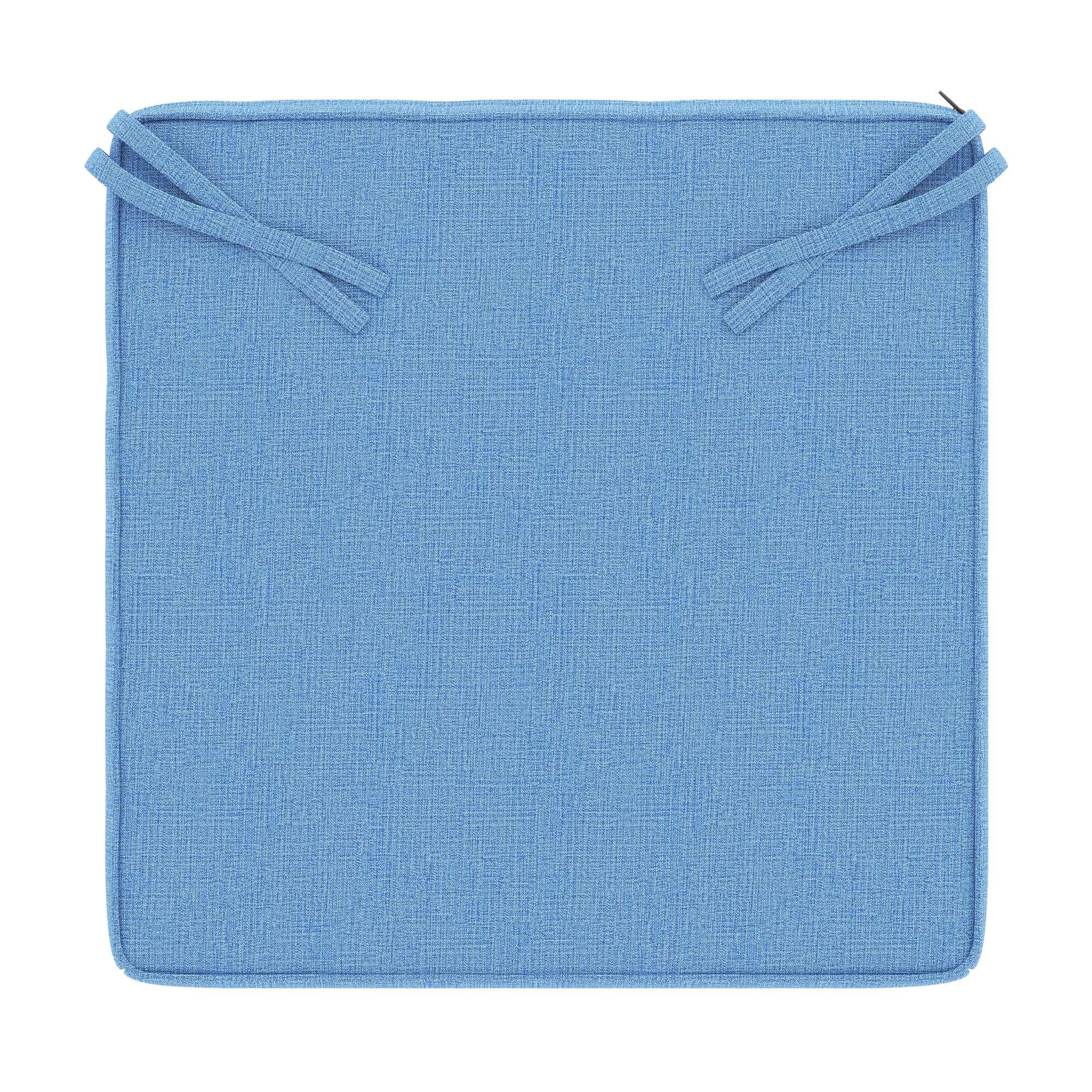 Sunbrella® Outdoor Dining Chair Seat Cushion, Canvas Air Blue Sunbrella® Canvas, 17" W x 17" D