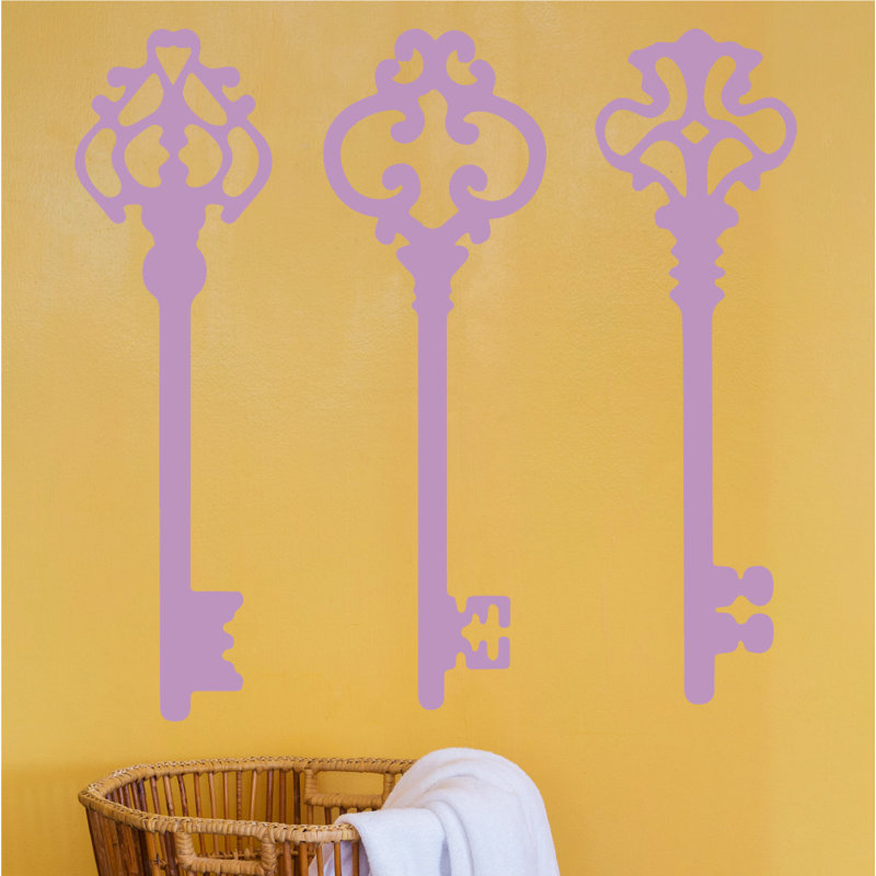 Landscape & Nature Non-Wall Damaging Wall Decal, 45" H x 46" W x 0.01" D, Lilac