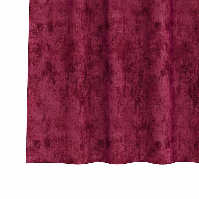 Alithia Velvet Room Darkening Curtain Pair, 140cm Width x 175cm Drop, Wine Red