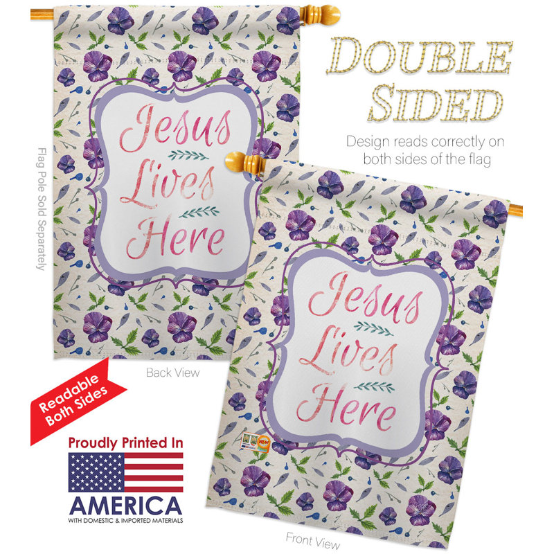 Double Sided 40'' H x 28'' W Polyester House Flag