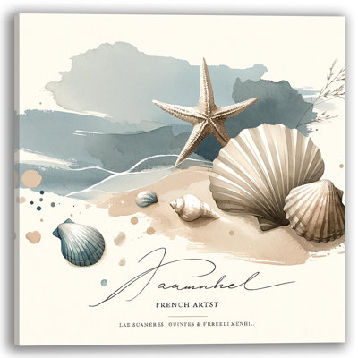 Bord de mer calme - reproduction sur toile tendue