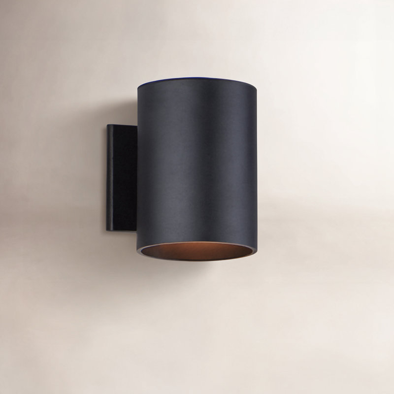 Covey LED Wall Light, Black, 7.25" H x 5" W x 6.25" D