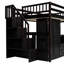 Lit mezzanine double avec escalier, bibliothèque, tiroirs, bureau et garde-robe - et espace pour la chambre à coucher-960031016-960031022