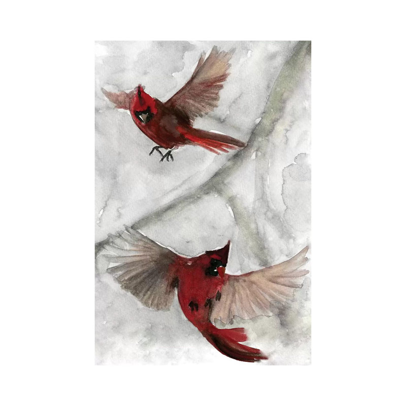 Cardinals I par Stellar Design Studio - peinture sur toile tendue, H 60 po x l 40po x P 1,5 po