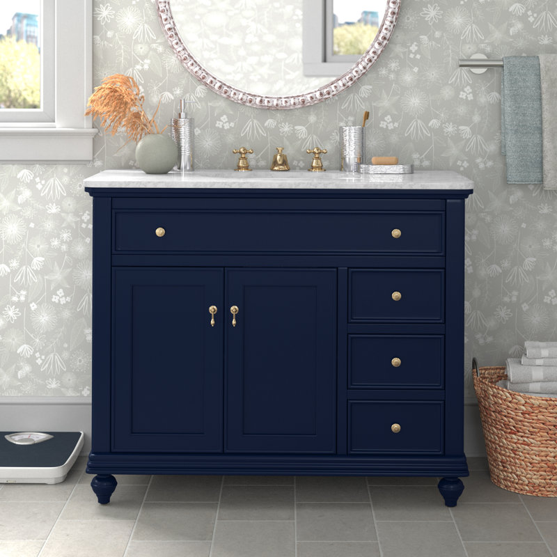 Ensemble de meuble-lavabo simple 42 po Otto, Menthe rétro, Noir
