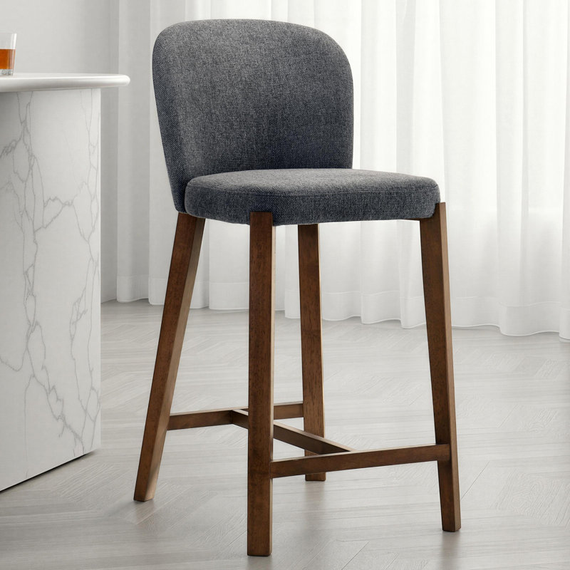 Tabouret de comptoir 26 po Larsen Illeigh, Brun, gris
