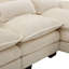 Magnifique et confortable canapé modulaire en U avec revêtement en chenille et tissu d'ameublement spacieux en forme de U