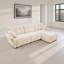 Ensemble de canapé 3 places avec repose-pieds Luxe - Chenille moelleuse et structure en bois massif-1118255138