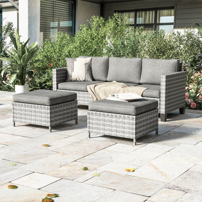 Adey 5 - Person Patio Conversation Set with Cushions