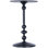 Zora Distressed Iron Pedestal Side Table