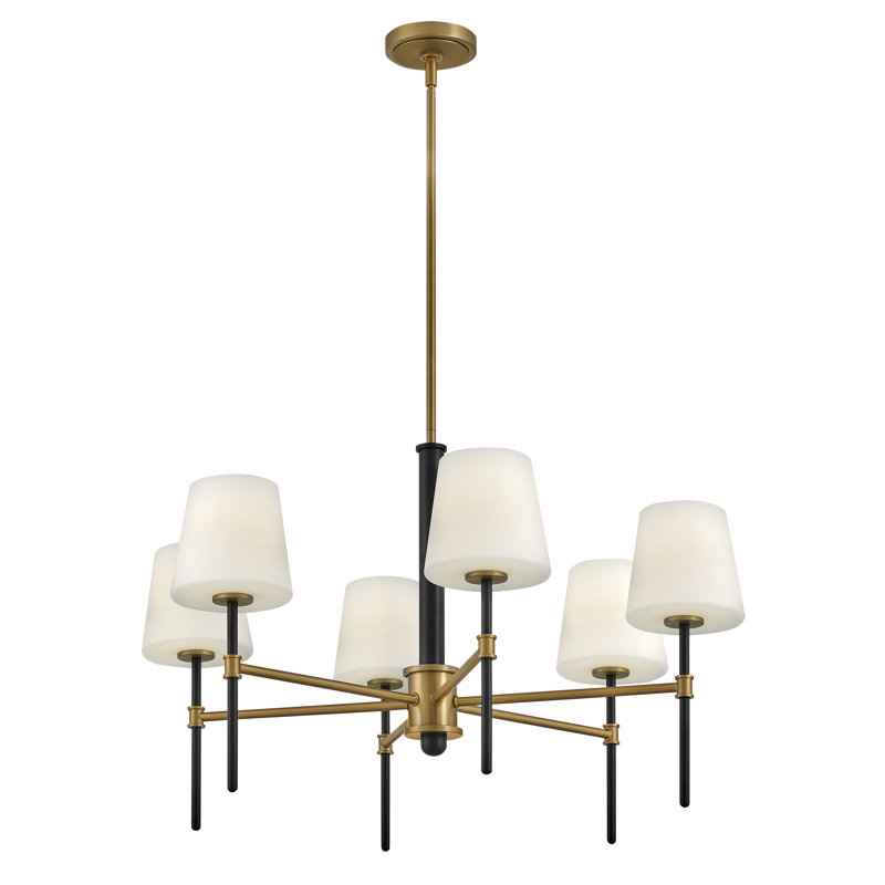 Saunders 6-Light Shaded Mid-Century Modern Chandelier