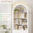 69.7"H Arched Bookcase With 2 Drawers-1336231379