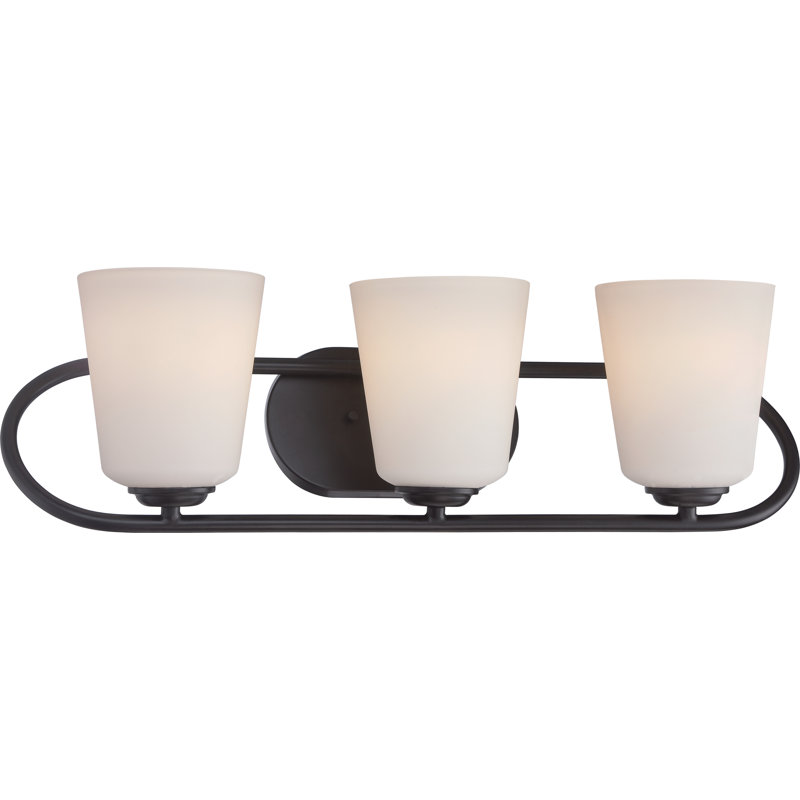 Burhill 3 - Light Dimmable Vanity Light, Mahogany Bronze