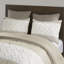 Ensemble d'édredon en coton 3 pièces avec capitonnage en chenille taupe très grand / très grand californien-131464738