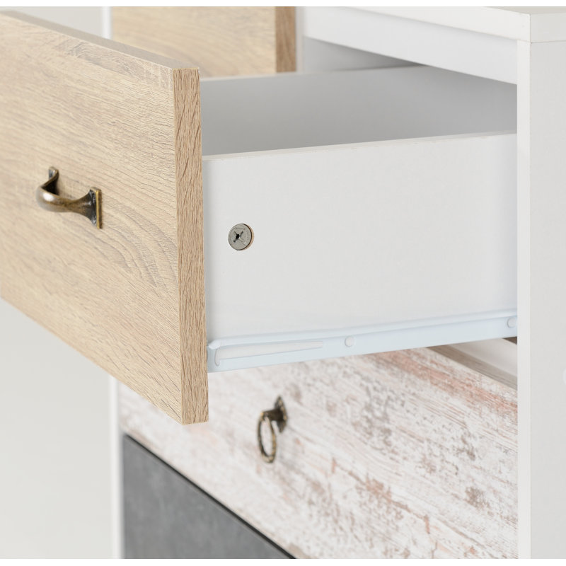 Aristomache 4 Drawer Chest Of Drawers, Oak/Cream