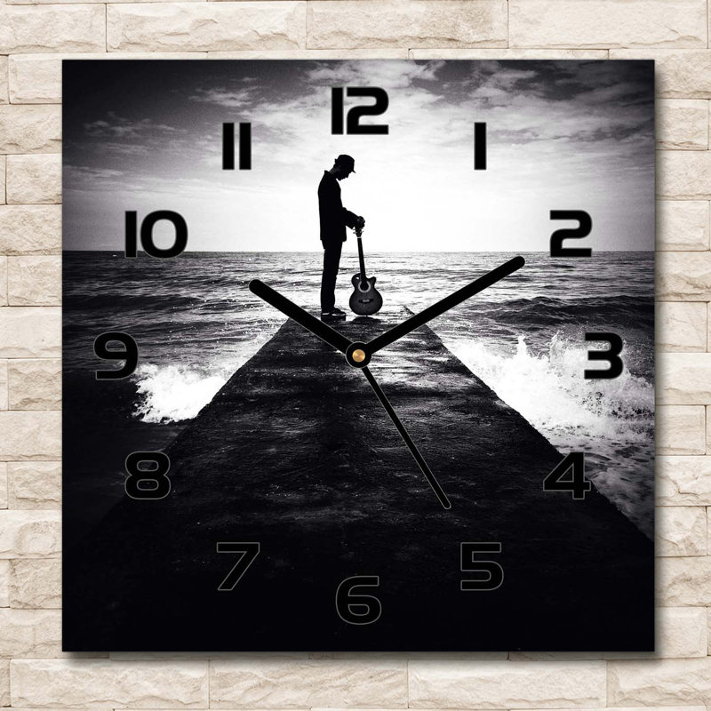 Incoronato Glass Wall Clock, Black