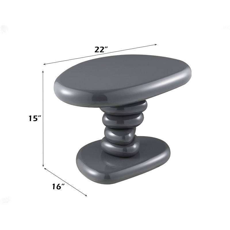 Charlene Gray High Gloss End Table