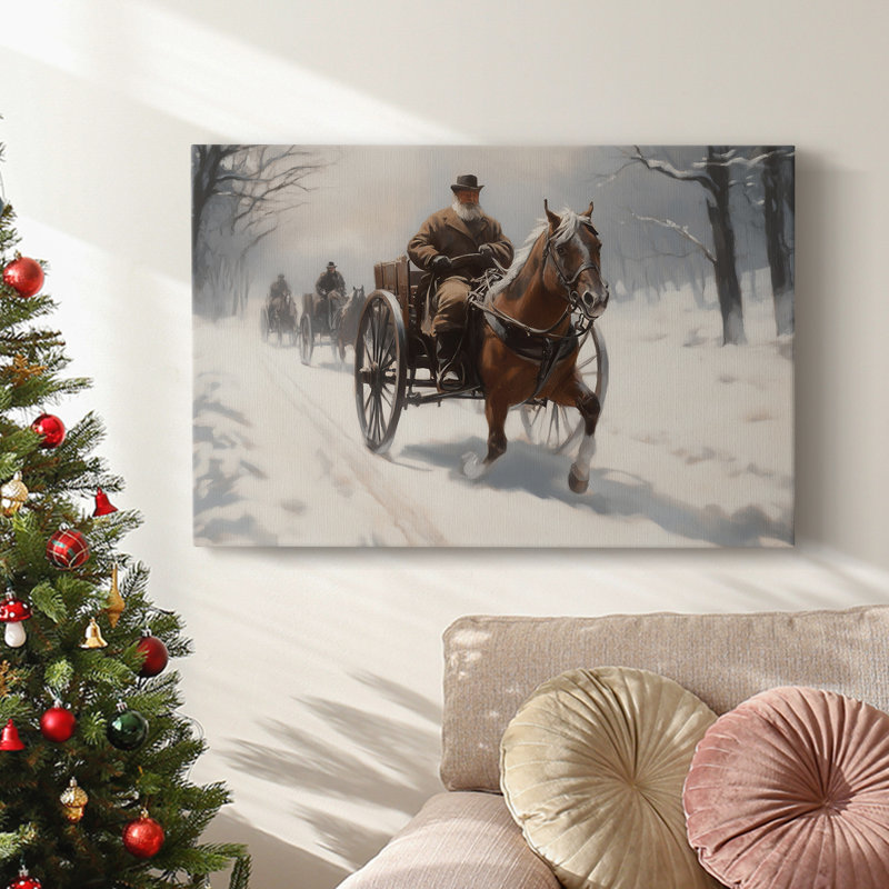 Art des Fêtes de Noël - Toile tendue avec châssis - série 3, H 12 po x l 18 po