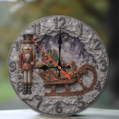Christmas-Nutcracker-Sleigh-Clock