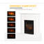 Jaycee 40" Electric Firplace Suites & Mantelpiece w/LED Flames Remote