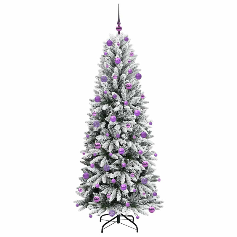 Artificial Christmas Tree with 300 LEDs White, Purple, 5.91' H