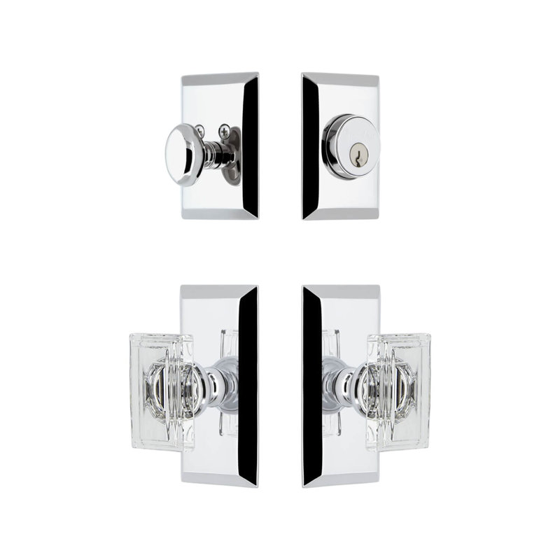 Ensemble de vestibule Fifth Avenue, Chrome brillant, 2.75"