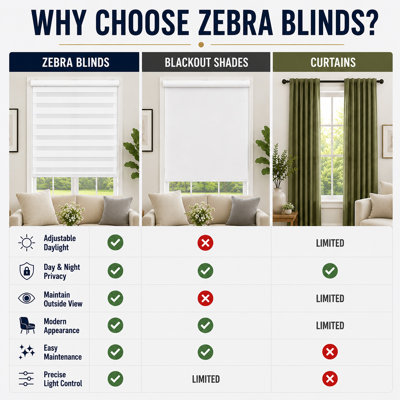 PINECREST HOME GOODS Custom-Cut Size Zebra Blinds for Indoor Windows Light Filtering & Room Darkening Roller Shades ( White Color ) (Maxium Height 78 inch ) ( Width 23 inch )