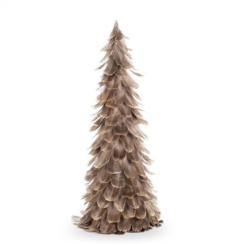 Feather Tree With Glitter Statuette