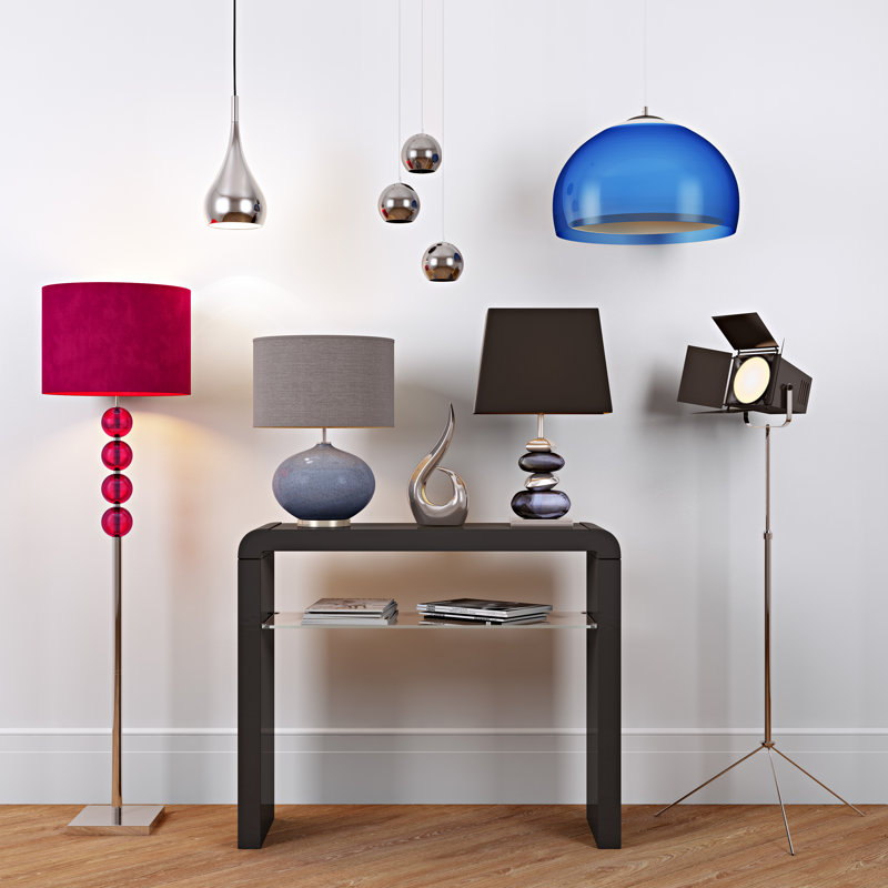 Evan 1 - Light Chrome Teardrop Pendant, 120cm H x 16cm W x 16cm D
