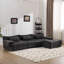 Canapé modulaire à assise profonde en chenille avec 3 coussins-1673818832