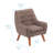 ECR4Kids Ezra Toddler Upholstered Accent Chair with Wooden Leg, Kids Furniture, Raisin