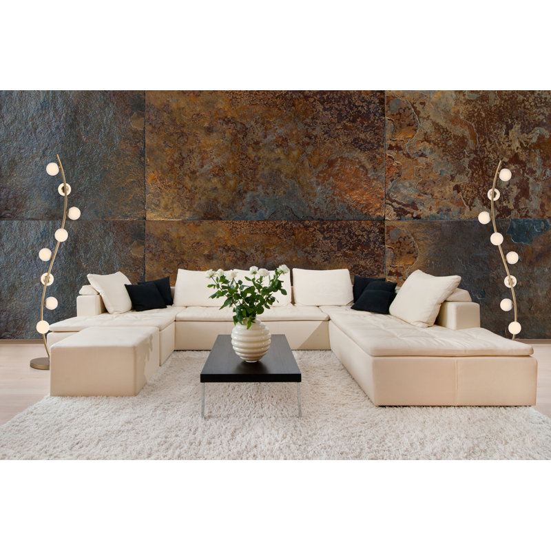 Raunds 64.25'' Metallic Gold LED Novelty Floor Lamp