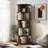 5 Tier Rotating Bookshelf, 360° Display Round Spinning Bookshelf-877310332